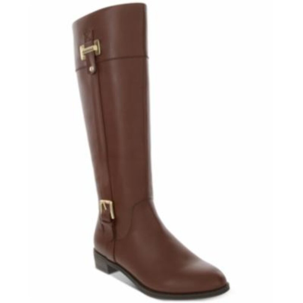 304) Karen Scott Womens Brown Goring Buckle Accent size 6